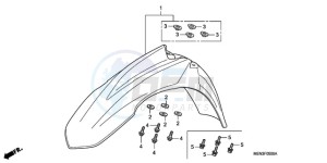 CRF450RA Australia - (U) drawing FRONT FENDER