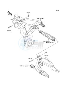 KLX110 KLX110A7F EU drawing Suspension