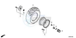 TRX500FED TRX500FE Europe Direct - (ED) drawing REAR WHEEL