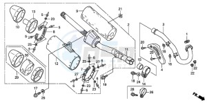 CRF450R drawing EXHAUST MUFFLER (CRF450R6,7,8)