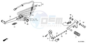 NC750XE NC750X Europe Direct - (ED) drawing PEDAL