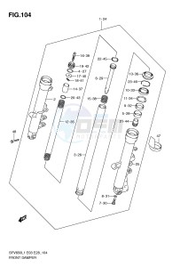 SFV650 (E3-E28) Gladius drawing FRONT DAMPER (SFV650L1 E3)