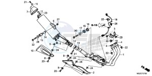 CB500FAD CB500F ABS Continue » UK - (E) drawing EXHAUST MUFFLER