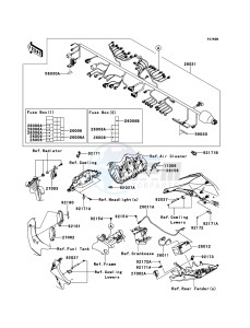 NINJA_ZX-10R ZX1000JEF FR XX (EU ME A(FRICA) drawing Chassis Electrical Equipment