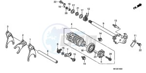 CBR600RRA France - (F / CMF 2F) drawing GEARSHIFT DRUM