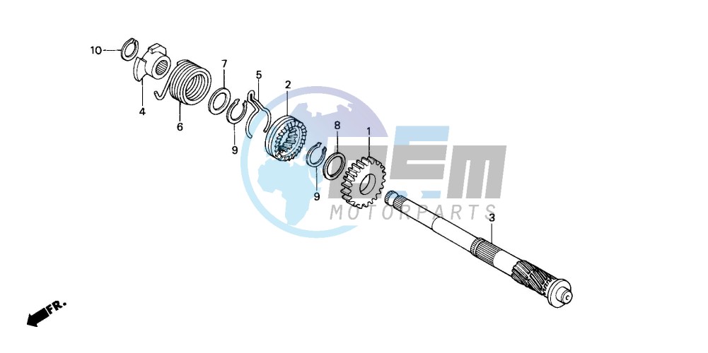 KICK STARTER SPINDLE