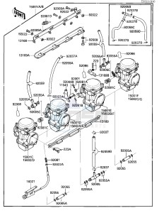 ZX 900 A [NINJA] (A1-A2) NINJA 900 drawing CARBURETOR ASSY