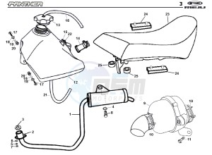 PANTHER 50 drawing EXHAUST TANK SEAT