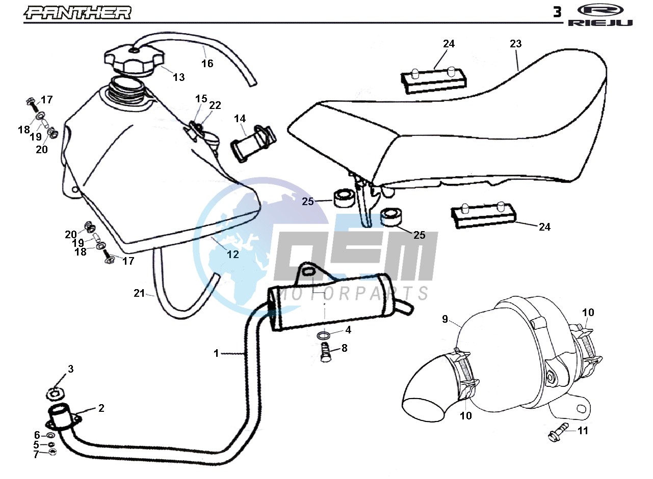 EXHAUST TANK SEAT