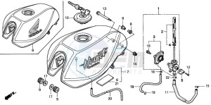 CB600F2 HORNET drawing FUEL TANK