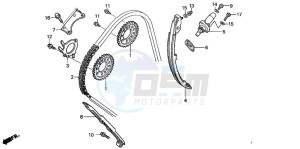 CBR1100XX SUPER BLACKBIRD drawing CAM CHAIN/TENSIONER