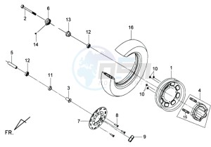 MIO 100 drawing FRONT WHEEL / BRAKE DISC