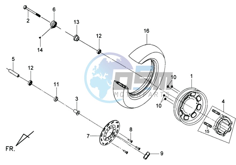 FRONT WHEEL / BRAKE DISC