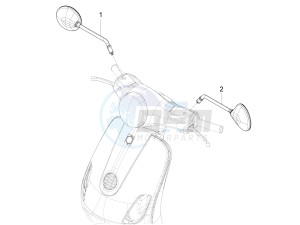 VXL 125 4T 3V drawing Driving mirror/s