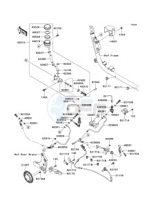 VN 1700 B [VULCAN 1700 VOYAGER ABS] (9FA) B9F drawing REAR MASTER CYLINDER