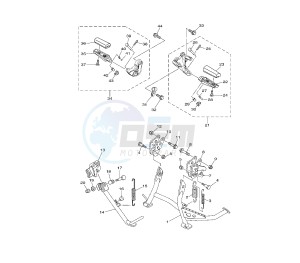 XP T-MAX 500 drawing STAND AND FOOTREST