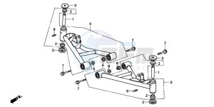 TRX90 FOURTRAX 90 drawing FRONT ARM