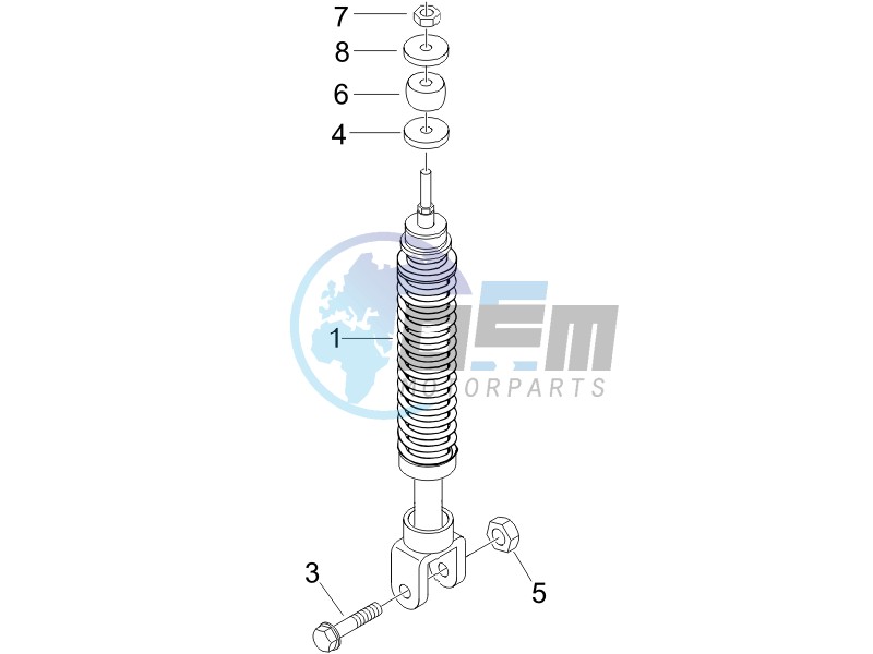 Rear suspension - Shock absorber - s