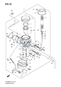 LT-F250 (E17) drawing CARBURETOR