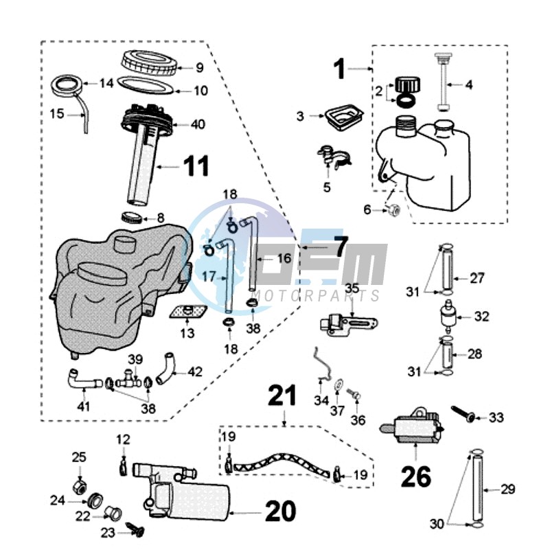 TANK AND FUEL PUMP