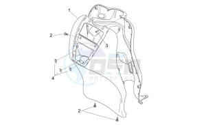 Scarabeo 50 2t e2 (eng. piaggio) drawing Front body IV - Front fairing