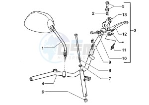 Zip 50 SP drawing Handlebar parts Left