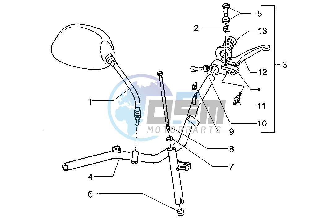 Handlebar parts Left