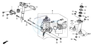 TRX500FPE drawing STEERING SHAFT (POWER STEERING)