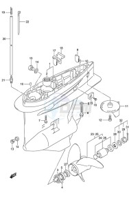 DF 150 drawing Gear Case (C/R)