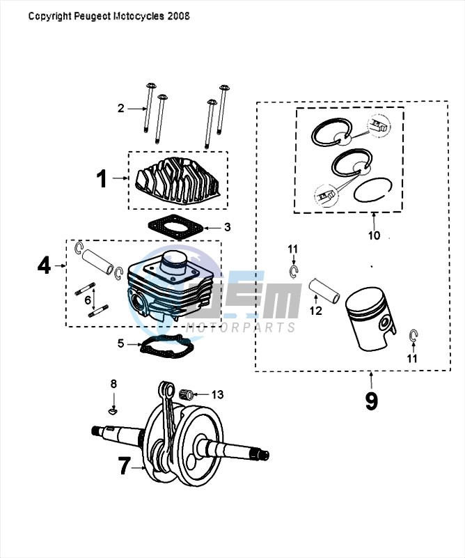 CRANKSHAFT AND PISTON