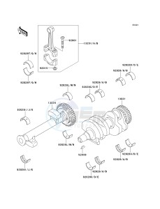 EX 500 D [NINJA 500R] (D10-D12) [NINJA 500R] drawing CRANKSHAFT