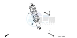 CBR125RWA UK - (E / WH) drawing REAR CUSHION