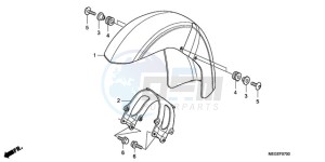 VT750CA9 Australia - (U / MME ST) drawing FRONT FENDER