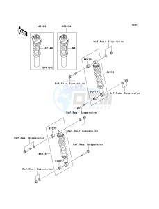 KAF 950 D [MULE 3010 DIESEL 4X4] (D8F) D8F drawing SHOCK ABSORBER-- S- -