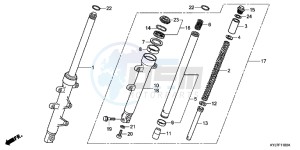 CBR250RD CBR250R 2E - (2E) drawing FRONT FORK