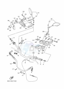 TRACER 900 MTT850 (B5CC) drawing STEERING HANDLE & CABLE