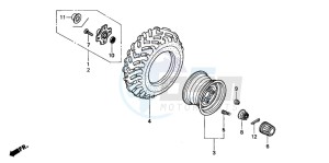 TRX350FE FOURTRAX 350 4X4ES drawing REAR WHEEL