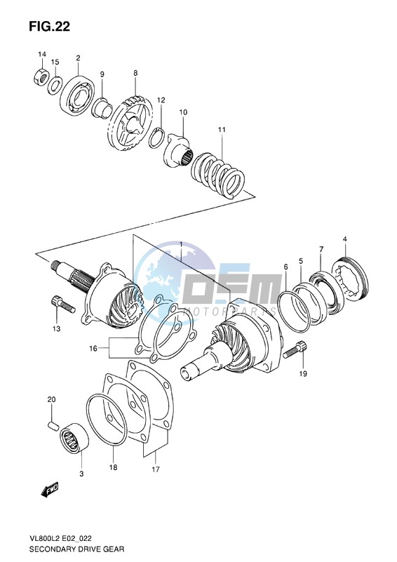 SECONDARY DRIVE GEAR