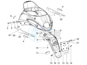 Liberty 200 4t Sport e3 drawing Rear cover - Splash guard