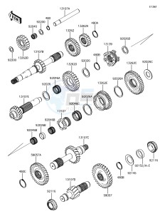 MULE PRO-DX KAF1000EJF EU drawing Transmission