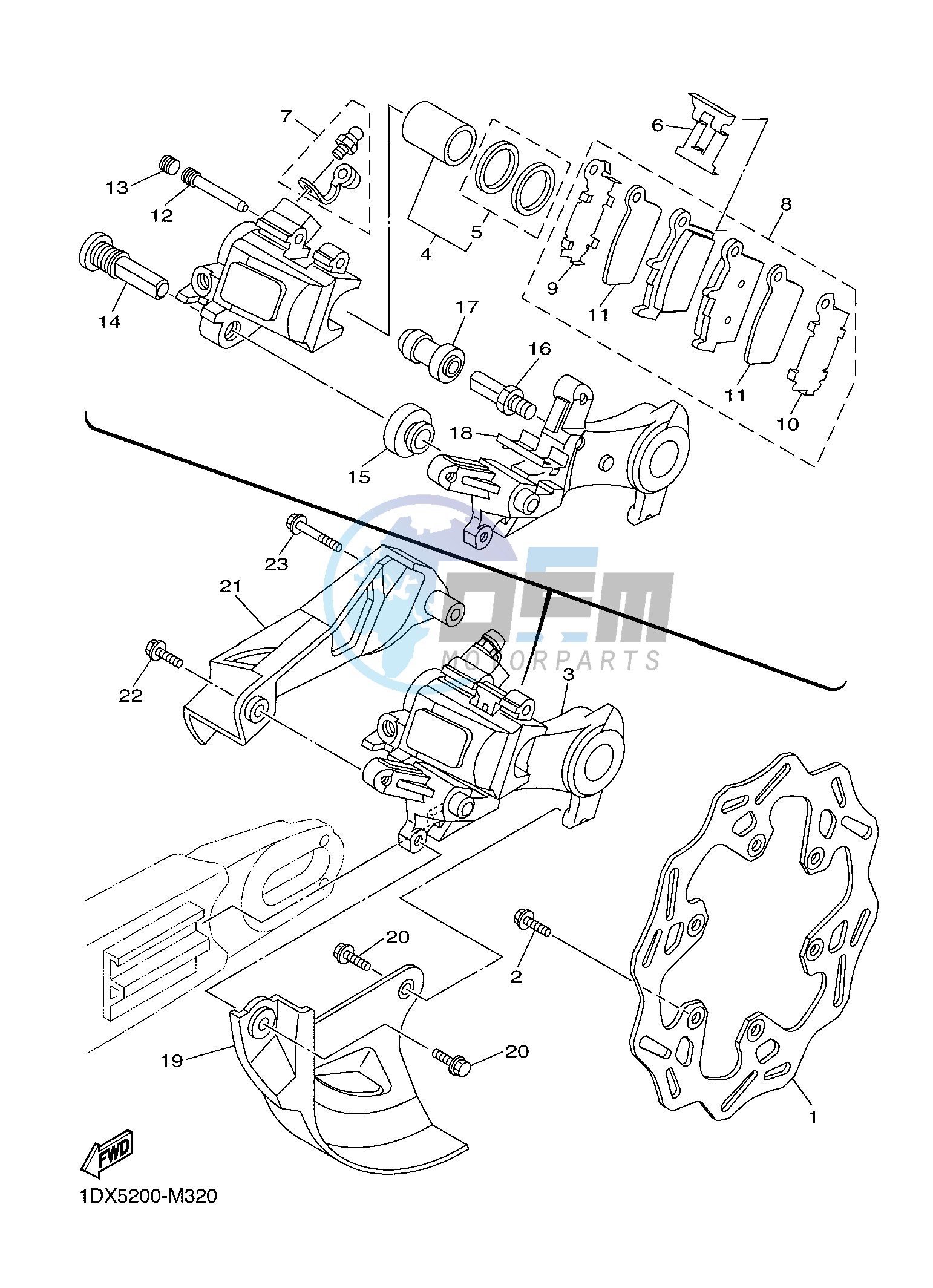 REAR BRAKE CALIPER