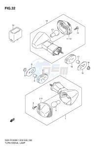 GSX-R1000 (E3-E28) drawing TURN SIGNAL LAMP (GSX-R1000K1)