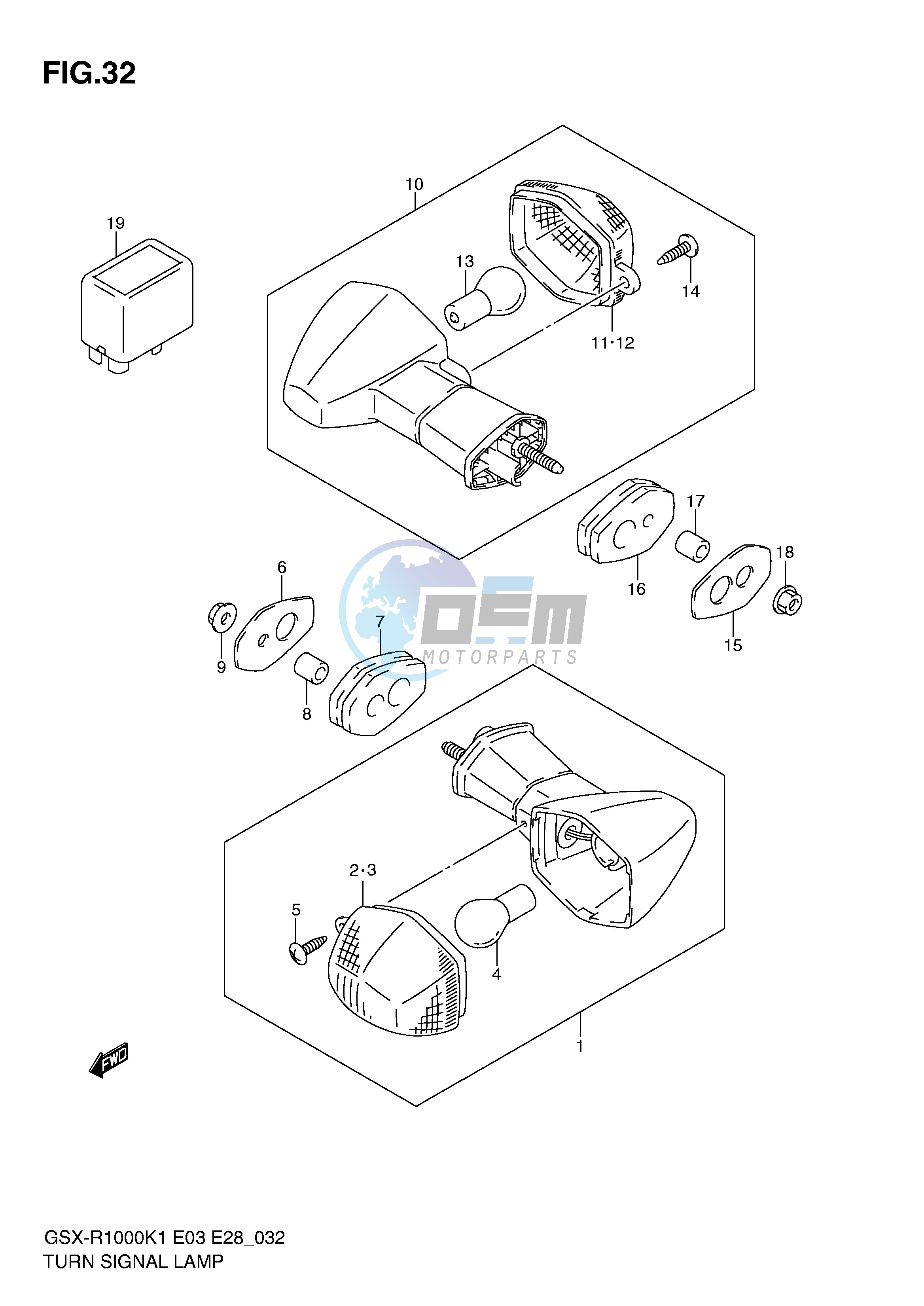 TURN SIGNAL LAMP (GSX-R1000K1)