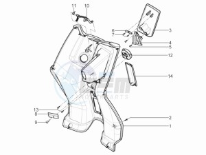 SR Motard 125 4t e3 drawing Front glove-box - Knee-guard panel