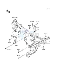 NINJA_250R EX250K9FA GB XX (EU ME A(FRICA) drawing Engine Mount