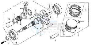 TRX250 RECON drawing CRANKSHAFT/PISTON