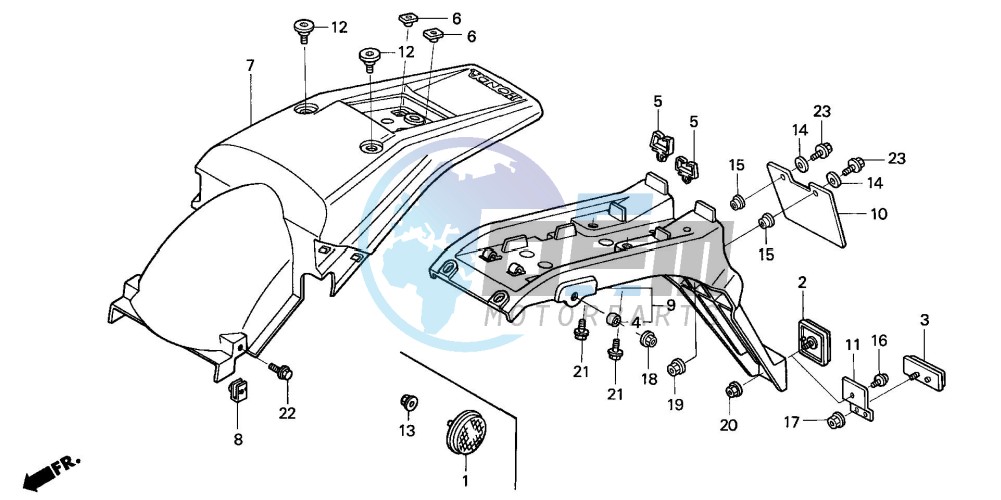 REAR FENDER (CL/DK/U)