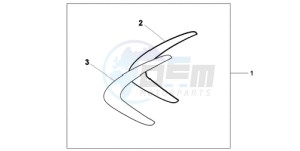 XL700VA9 France - (F / ABS CMF) drawing FAIRING SCUFF GUARD