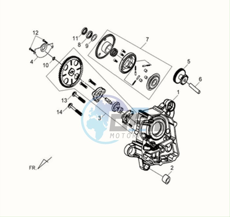 CRANKCASE RIGHT / OILPUMP