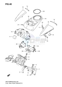 GSX1300BK (E2) drawing FUEL TANK FRONT BRACKET (MODEL K8 K9)